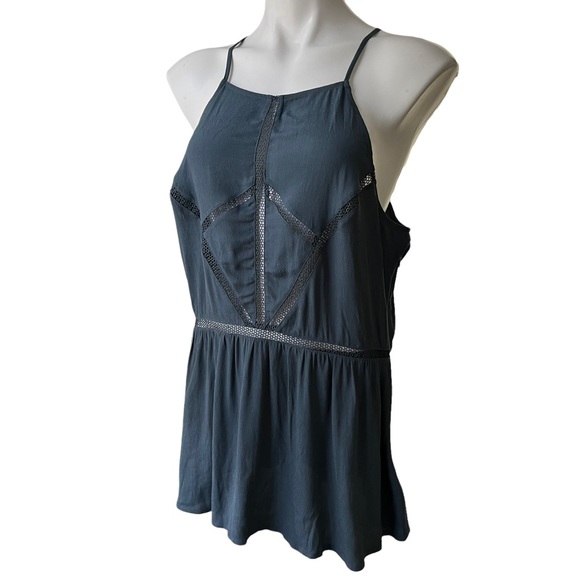 NWT, Trouve Cut Out Spaghetti Strap Drop Waist Tunic Top - Picture 3 of 11